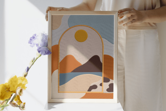 Arched Window Landscape Embroidery Design Review