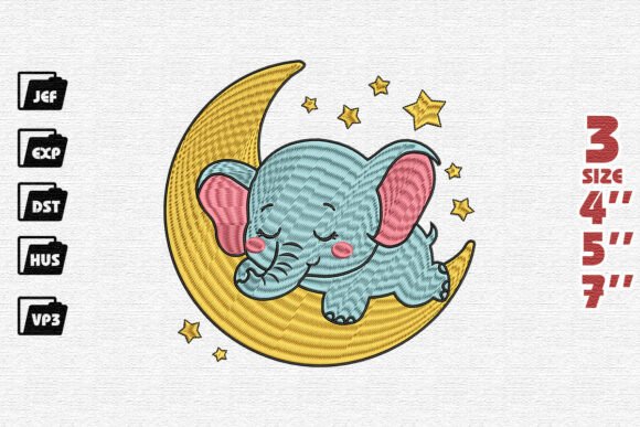 Baby Elephant Moon Embroidery Review