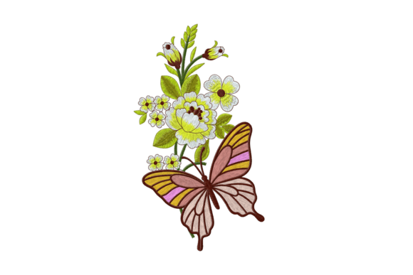 Beautiful Flowers with Butterflies Embroidery Review