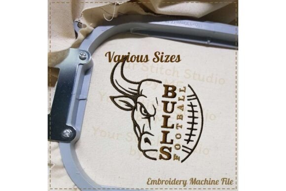 Bull Football Logo Embroidery Design Review