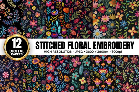 Colorful Stitched Floral Embroidery Review