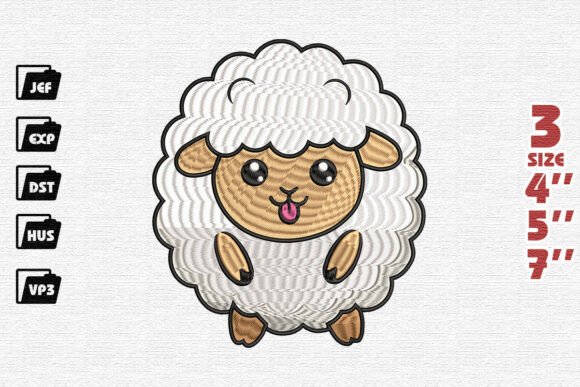 Cute Fluffy Sheep Embroidery Design Review