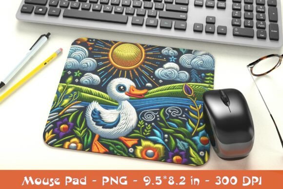 Embroidery Duck Mousepad PNG Review