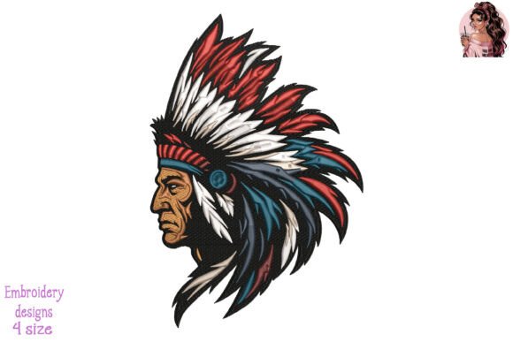 Feathered Headdress Warrior Embroidery Review