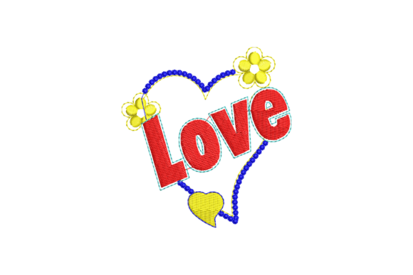 Heart Embroidery with Love Lettering Review