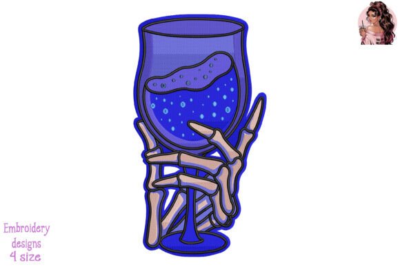 Police Wine Glass Skull Embroidery Review
