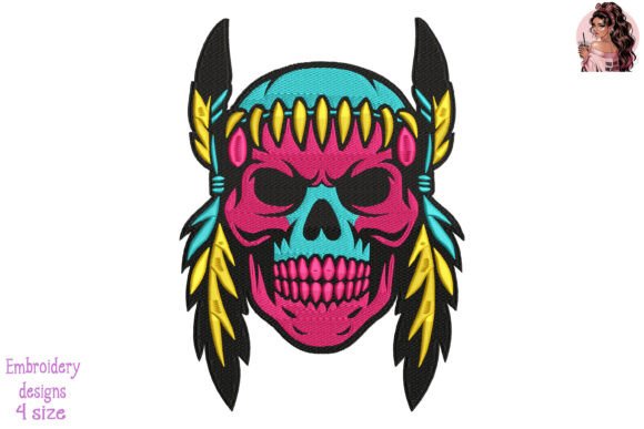 Psychedelic War Skull Embroidery Review