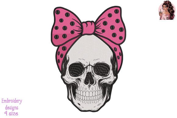 Skulls Girl Breast Cancer Embroidery Review