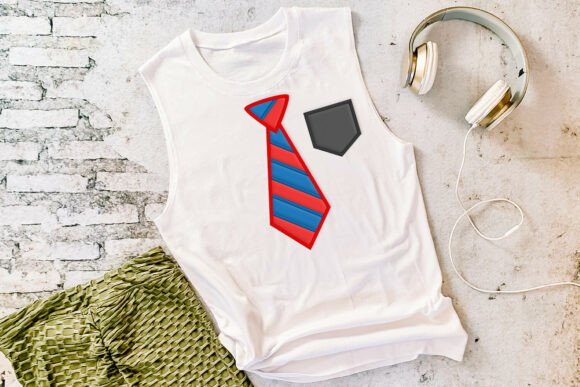 Stripe Tie Pocket Applique Embroidery Review
