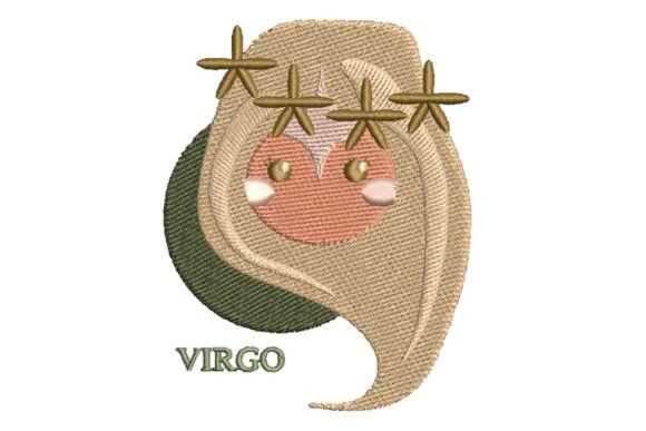 Stylized Virgo Zodiac Sign Embroidery Design Review