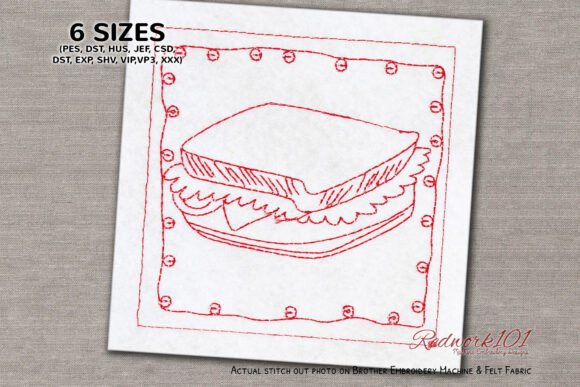 Sweet Sandwich Sketch Embroidery Design Review