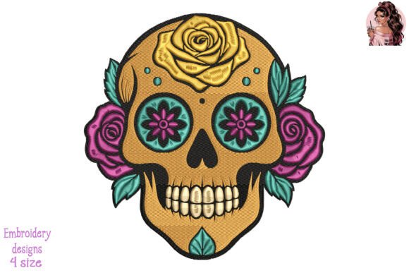 Vibrant Floral Skull Embroidery Review